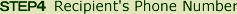Recipient's Phone Number