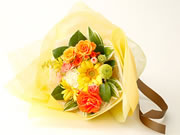 “Clutched” Bouquet Fresh -Orange  tone-
