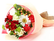 “Clutched” Bouquet Red&White