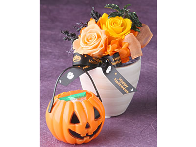 Preserved flower and Pumpkin